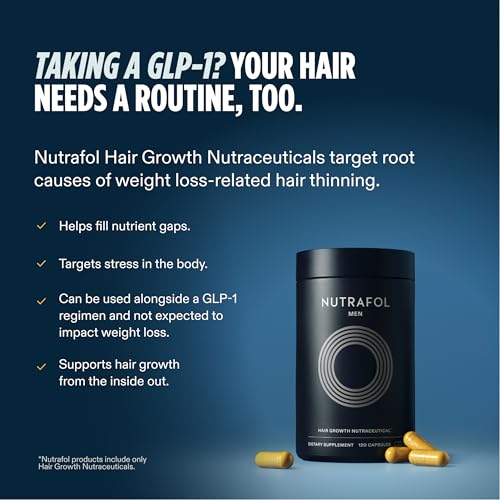 Nutrafol Men Hair Growth Supplements, Ages 18-49, 1-Month Bottle | #1 Dermatologist-Recommended Hair Growth Supplement Brand, Clinically Tested for Visibly Thicker Hair and Scalp Coverage