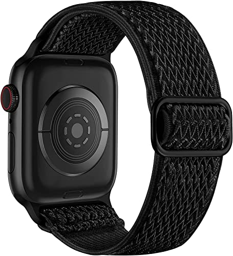 Lerobo Stretchy Nylon Band Compatible with Apple Watch Bands for Women Men | Soft Solo Loop Sport Strap for iWatch Series 12 11 10 9 8 7 6 5 4 3 2 1 SE Ultra 38/40/41/42/44/45/46/49mm, Breathable