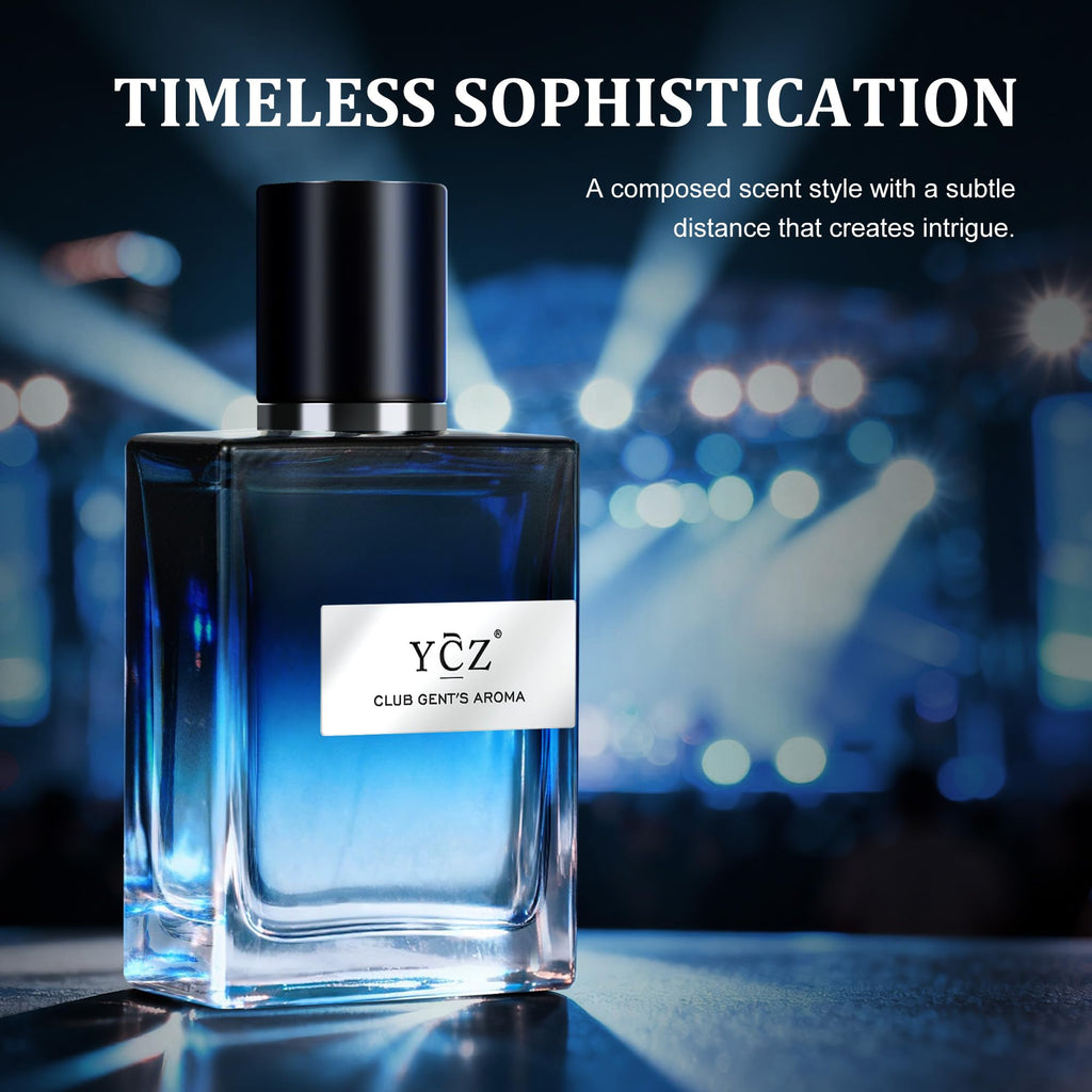 Ycz Club Gentleman's Aroma Eau de Parfum for Men, 1.7 Fl Oz | Long-Lasting Aromatic Fougere Scent with Bergamot, Ginger, and Cedarwood Notes for Parties, Date Night, and Gifts.