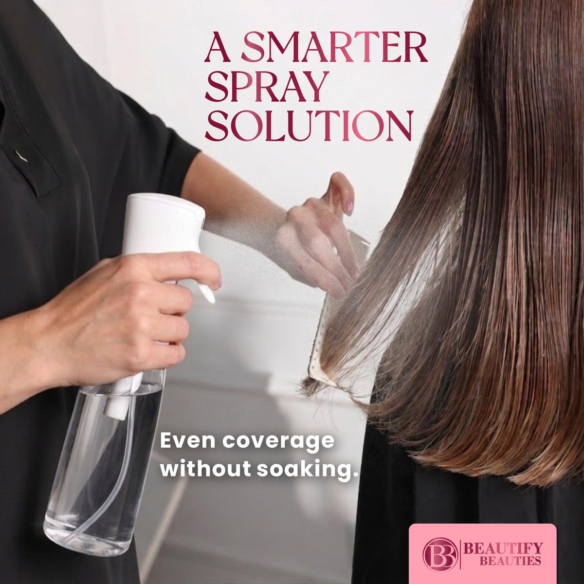 BeautifyBeauties Continuous Spray Bottle for Hair, 10.1 oz Mister Spray | Perfect for barbers, salons, household cleaning, watering plants, pet care, ironing & essential oil scents