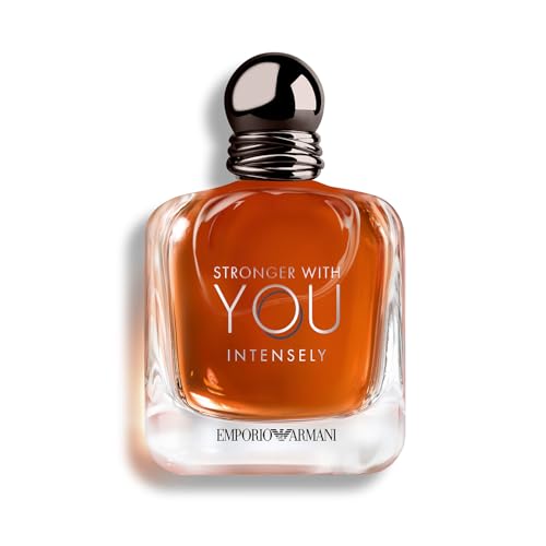 Armani Beauty Stronger With You Intensely - Warm & Spicy Cologne for Men | Long Lasting Fragrance with Pink Pepper, Lavender & Vanilla - Iconic Woody Mens Scent Perfect for Date Night