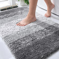 OLANLY Bathroom Rugs Mat 30x20, Extra Soft Absorbent Microfiber Bath Rugs | Grey, Non-Slip Quick-Drying Rubber Backing, Machine Washable Plush Bath Mat for Floor, Tub and Shower, Home Decor Accessories