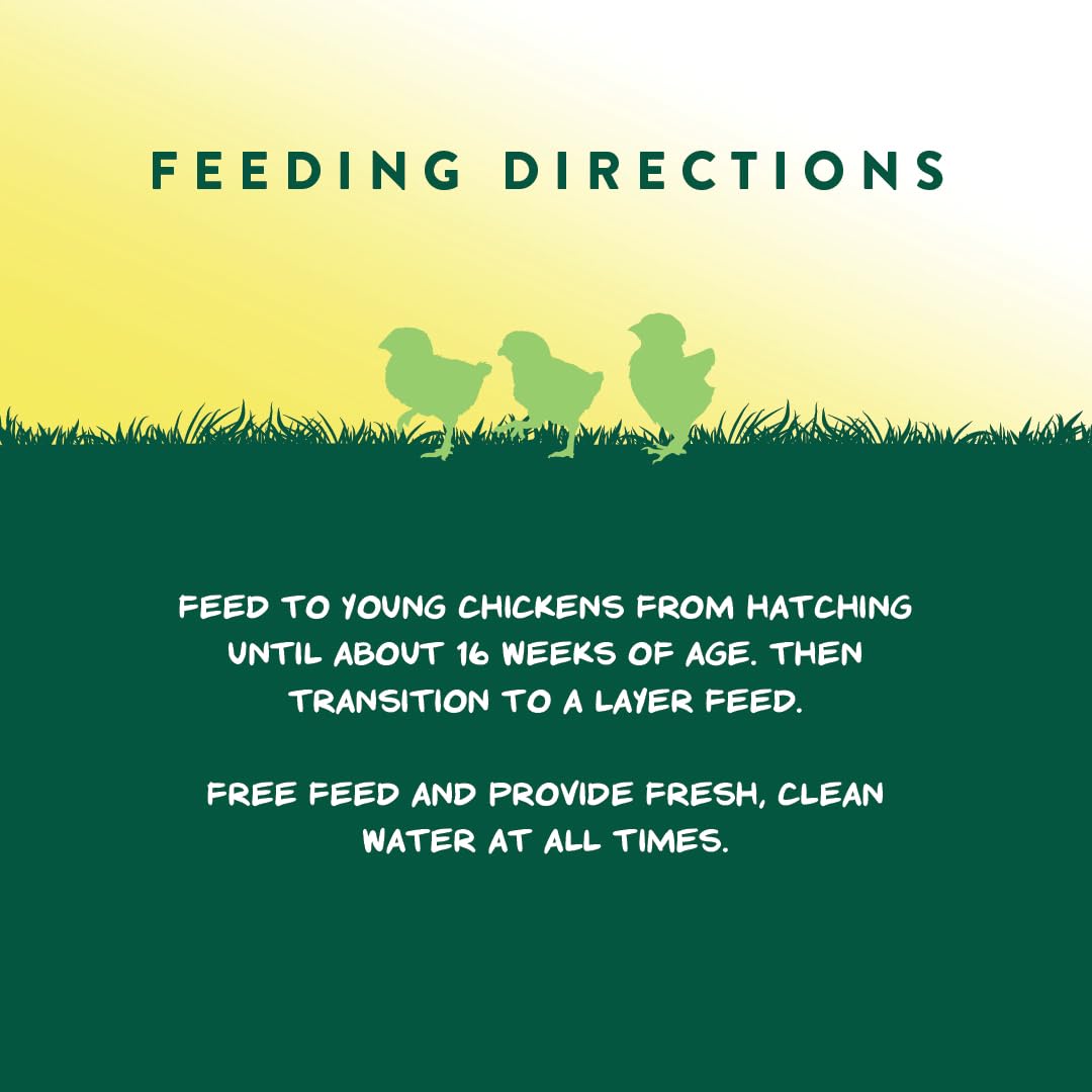 Manna Pro Medicated Chick Starter Grower Feed, Amprolium & Protein, 5 lb | Complete Chick Feed Crumbles, Amprolium for Coccidiosis Prevention, High Protein Nutrition for Growing Chicks, Made in USA
