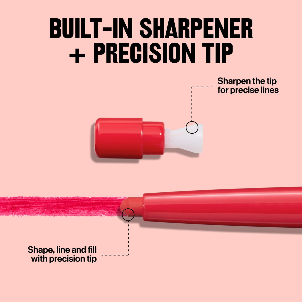 Revlon ColorStay Longwear Lip Liner, 630 Nude, 0.01 oz | Longwear lip liner with built-in sharpener. Rich color with smooth, easy-glide application.