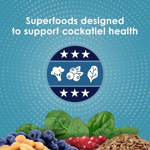 Kaytee Forti-Diet Pro Health Nourish+Protect Cockatiel Food, 5 lb | Digestive support daily. Parrot food for cockatiels. Prebiotics, probiotics, bird feed