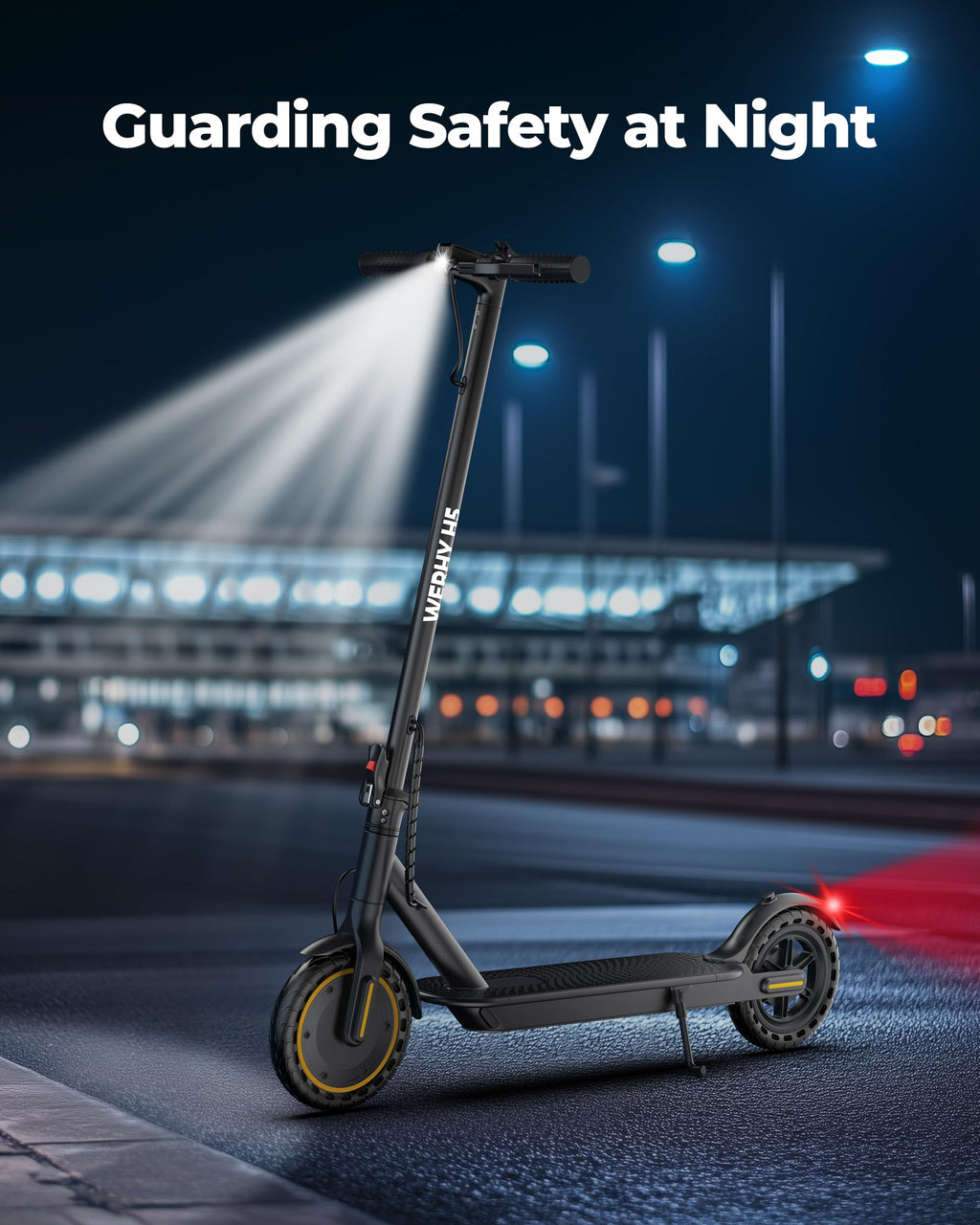 WERHY Electric Scooter, 350W/500W Powerful Motor & 8.5''/10'' Tire | Longe Range Up to 16/21/28Miles, Folding &Dual Braking