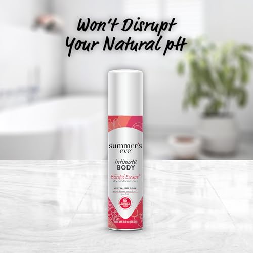 Summer's Eve Daily Refreshing Feminine Spray, Blissful Escape, 2 Oz | Talc-Free, Daily Body Spray for Women, Feminine Care that Neutralizes & Reduces Body Odor, Gynecologist-Tested, On-The-Go
