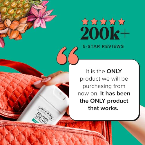 Poo-Pourri Before-You-Go Pocket Toilet Spray, Beach Bum, 1 Fl Oz | Travel Essentials On-The-Go Bathroom Odor Deodorizer with Essential Oils, Up to 50 Uses, TSA Approved, Coconut Orchid Scent