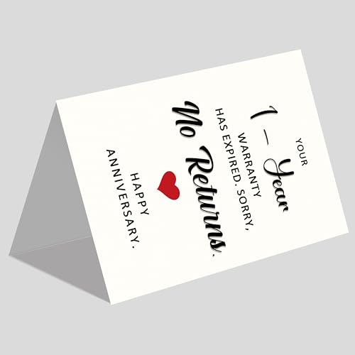 Smithtuy Funny 1st Anniversary Card, Anniversary Card Gifts for Men Women | Wedding Anniversary Cards Gifts for Husband Wife Couples, 1 Year Anniversary Cards Gifts for Boyfriend Girlfriend Him Her