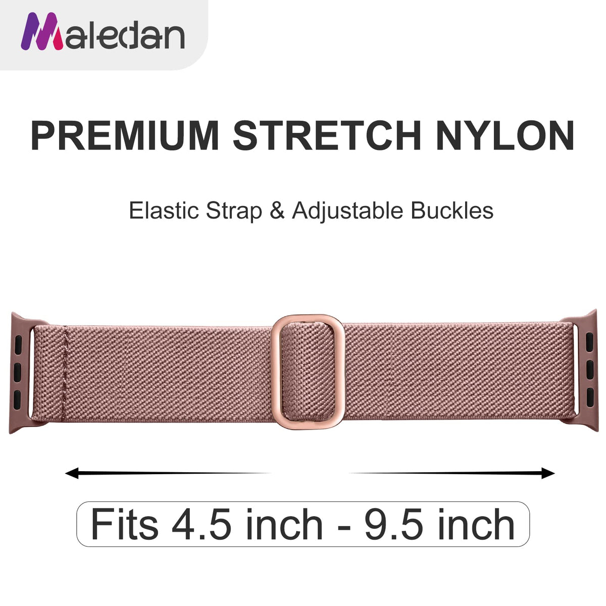 Maledan 10-Pack Stretchy Nylon Solo Loop for Apple Watch Bands Women Men | Soft Elastic Nylon Strap, Fits 38mm 40mm 41mm 42mm 44mm 45mm 46mm 49mm for iWatch Series 12 11 10 9 8 7 6 5 4 3 2 1 SE Ultra