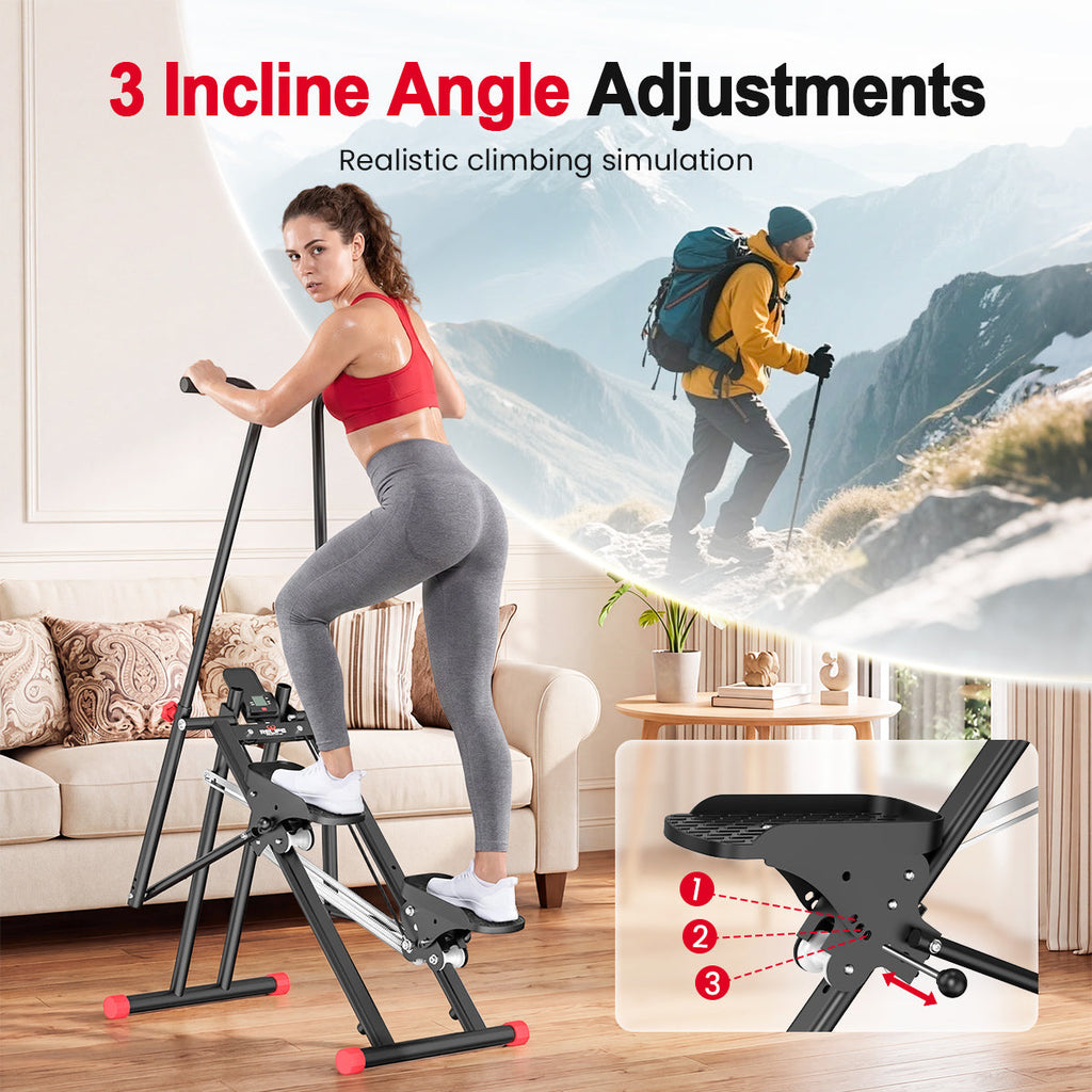 RELIFE REBUILD YOUR LIFE Indoor Stair Climber Compact Stair Stepper for Cardio Training Full Body Stairmaster Workout Machine with Extended Step Range