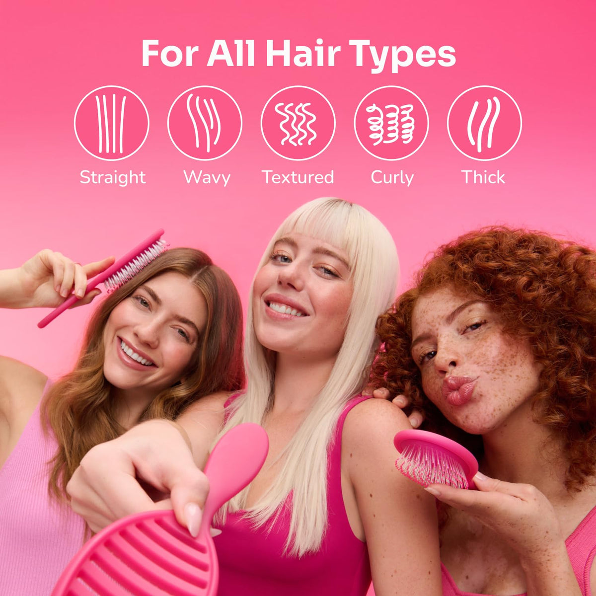 Wet Brush Original Detangler Hair Brush, Black Frost, For All Hair Textures | Ultra-Soft IntelliFlex Bristles Detangle Wet, Dry & Damaged Hair with Less Breakage, Pain-Free Detangling Brush