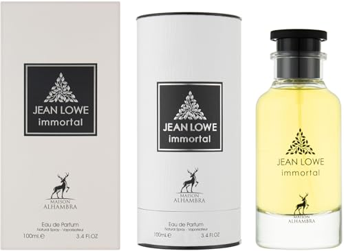 Jean Lowe Immortel by Maison Alhambra for Men - 3.4 oz EDP Spray | Citrus, Aromatic, Aquatic, Amber – Long-Lasting Fragrance for Men, 3.4 Ounce / 100 ml