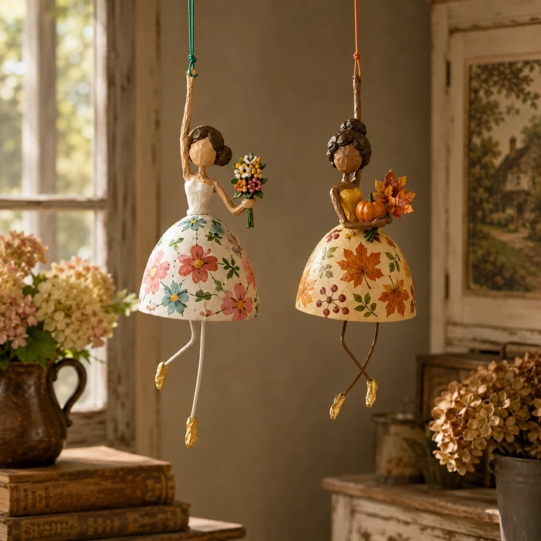 ⏳ Last Day 49% OFF – 🌸 Whimsical Dancing Lady Hanging Ornament | Vintage Folk-Art Décor with Wind-Activated Swaying Design & Playful Dangling Details ✨