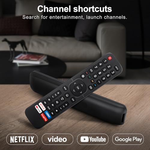 Universal for Hisense TV Remote Replacement | Fully Compatible with All Hisense Smart TVs | 1‑Year Warranty | Original Design with All Functional Buttons Intact