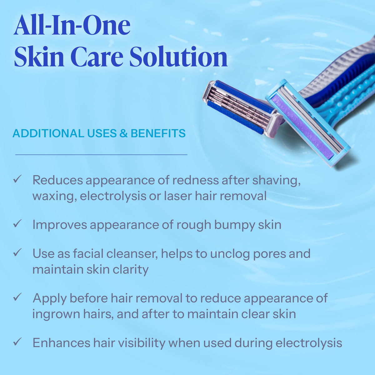 Tend Skin Solution for Razor Bumps and Ingrown Hair, 4 Oz | Solution for Unsightly Razor Burns, Post Shaving and Waxing Toner, Deodorant, Made in USA