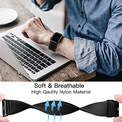 Lerobo Stretchy Nylon Band Compatible with Apple Watch Bands for Women Men | Soft Solo Loop Sport Strap for iWatch Series 12 11 10 9 8 7 6 5 4 3 2 1 SE Ultra 38/40/41/42/44/45/46/49mm, Breathable