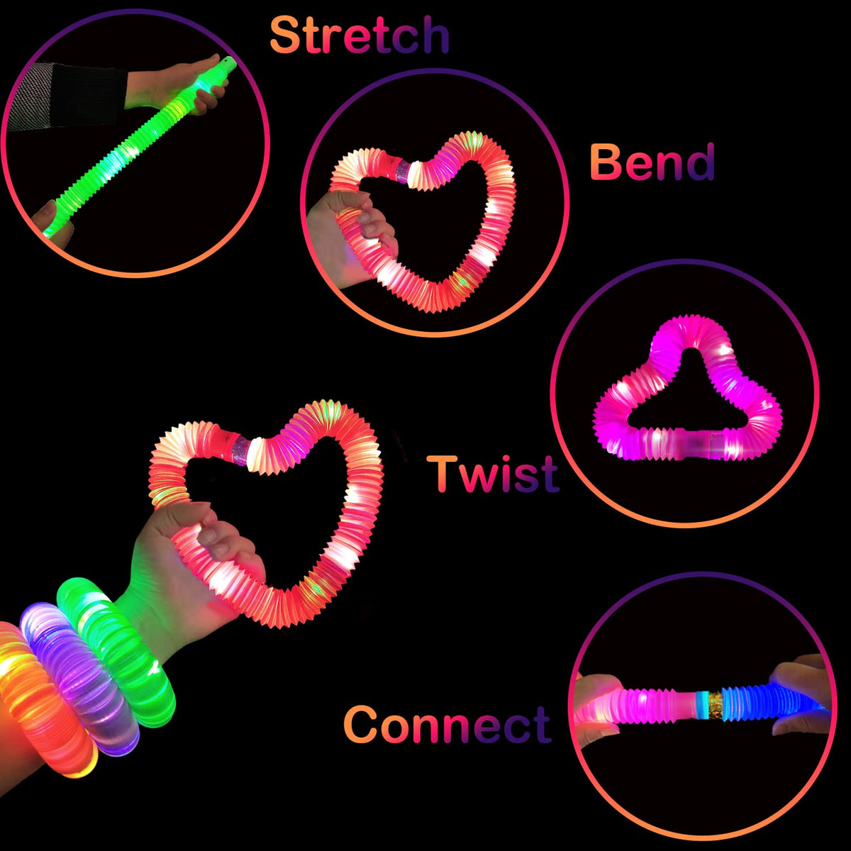 Halloween Glow Sticks for Kids 12-96 PCS,Glow in Dark Party Favor Supplies | Light Up Neon Necklace Bracelet Accessories Decorations for Toddlers Boys Girls,Fun for Halloween Birthday Dance Camp Care