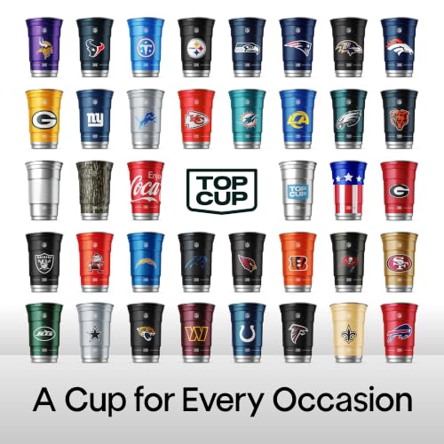 Top Cup Aluminum Party Cups, RealTree Original Camo, 20oz, 20 Count | Made in the USA, Colder, Durable, Reusable, Recycleable, Dishwasher Safe
