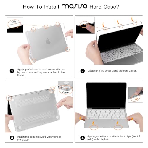 MOSISO Compatible with MacBook Neo Case 13 inch 2026 A3404 A18 Pro Chip | 4 in 1 Kit Precision Fit Crack & Scratch Resistant Protective Hard Shell Case Cover, Crystal Clear