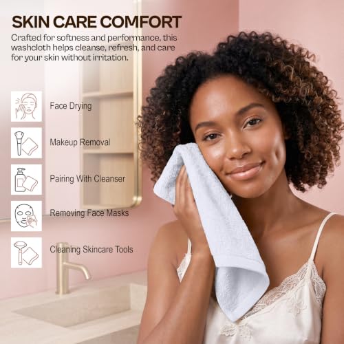 Utopia Towels 24 Pack Washcloths, 12x12 in, 100% Cotton, White | Premium 100% Ring Spun Cotton Face Cloths Absorbent, Fast Drying Soft Feel Fingertip Towels for Daily Use