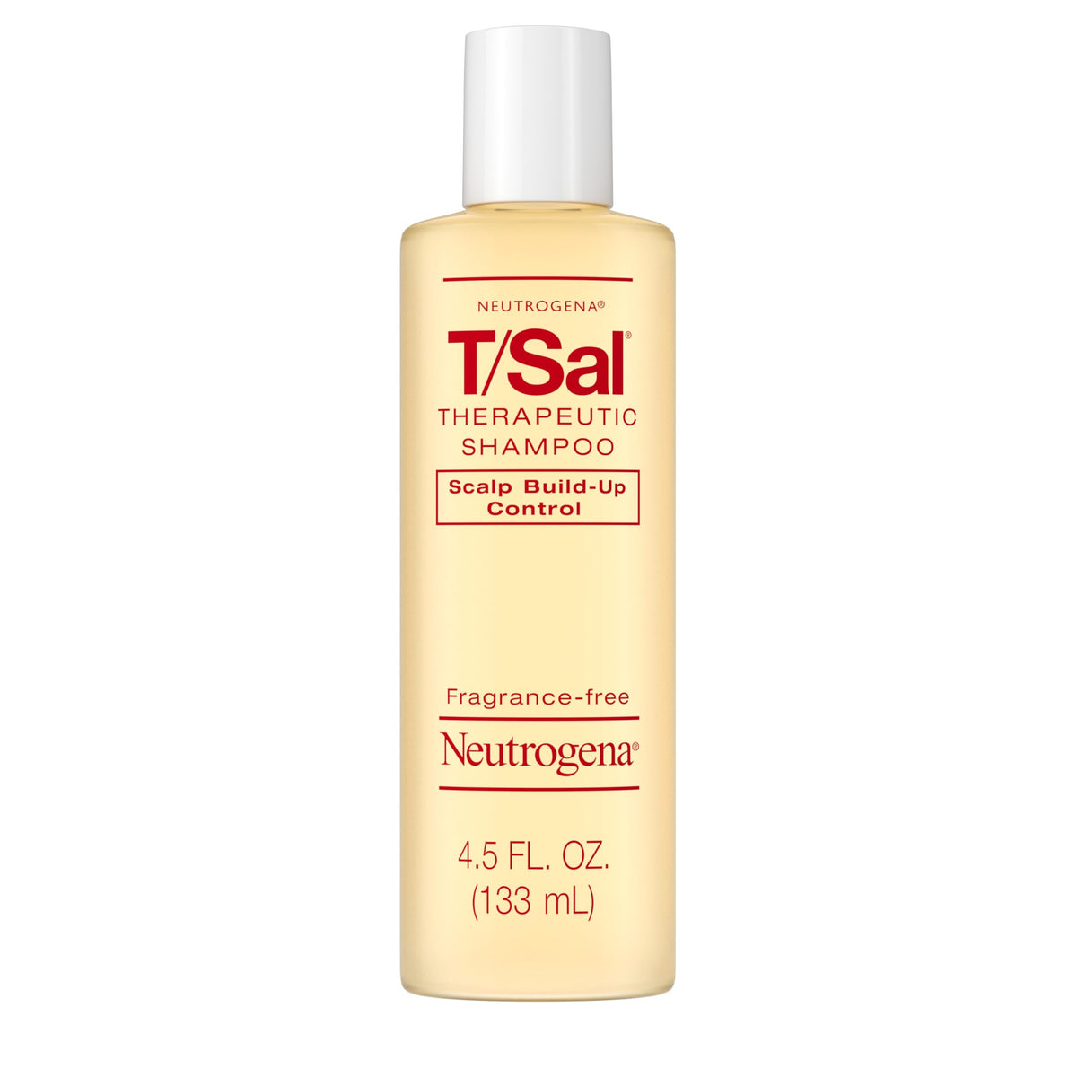 Neutrogena T/Sal Shampoo, Therapeutic Dandruff Control, 4.5 Fl. Oz | Scalp Build-up Shampoo, 3% Salicylic Acid, Scalp Psoriasis Treatment, Seborrheic Dermatitis Shampoo, Fragrance Free