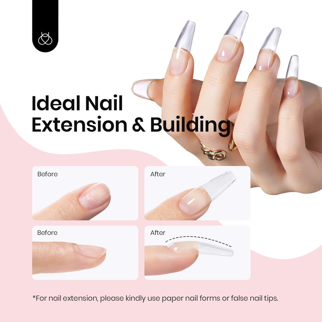 Beetles Hard Gel for Nails Nude Pink, 1 oz 9 in 1 Pink Builder Nail Gel | High Hardness for Sculpting, Nail Extension and Building, Protection Durable for Salon, UV LED Lamp Cured, DIY Art Manicure