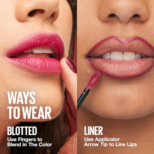 Maybelline Super Stay Matte Ink Liquid Lipstick Makeup, Exhilarator | Ruby Red Lipstick, Long-Lasting, Non-Transferring, High Impact Lip Color, Up to 16HR Wear