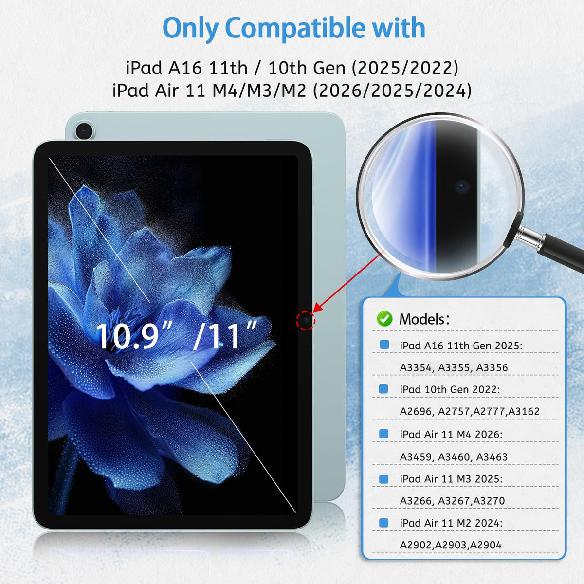 MOBDIK Paperfeel Screen Protector for iPad A16 11th/10th & iPad Air 11 | M4/M3/M2, 2 Pack Matte Film Crafted for Natural Writing, Anti Glare, Touch Sensitivity