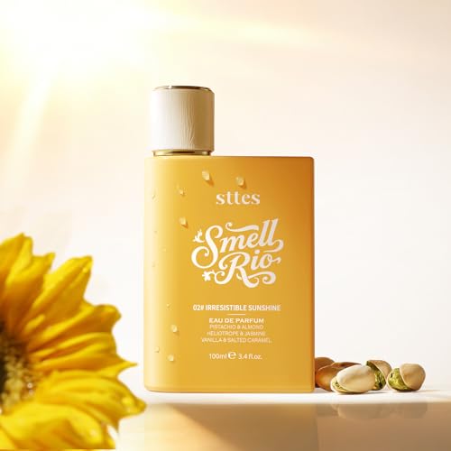 Sttes #02 Irresistible Sunshine Perfumes for Women, Pistachio, Vanilla, Caramel Eau de Parfum, 3.4 fl oz, Sweet Gourmand Fall Fragrance