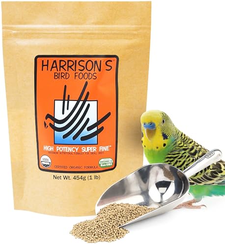 Harrison's Bird Foods High Potency, Certified Organic Diet 1lb | Vet Developed Non-Gmo For Conversion, Breeding, Weaning Or Special Needs. Canaries, Finches, Budgies And Other Small Parrots
