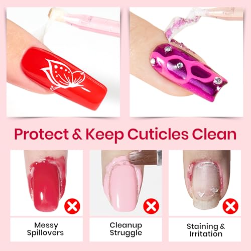 Beetles Liquid Latex for Nails 15 ml Peel-Off Nail Polish Cuticle Guard | Plastic Care Stick Nails Design Air-Dry Barrier for Protector Fingers