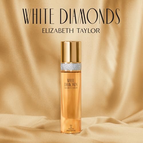 Elizabeth Taylor White Diamonds Eau de Toilette for Women, 3.3 fl oz | Women's floral chypre eau de toilette. Perfume with notes of lily, neroli, warm amber, and sandalwood.