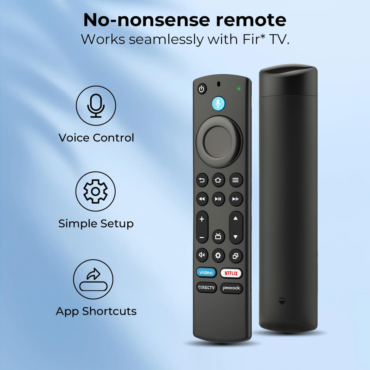 Replacement Remote for Fire Smart TV, with Voice Control | for Insignia/Toshiba/TCL/Hisense Fire Smart TV, Simple Setup, 1-Year Warranty - Not for Roku OS
