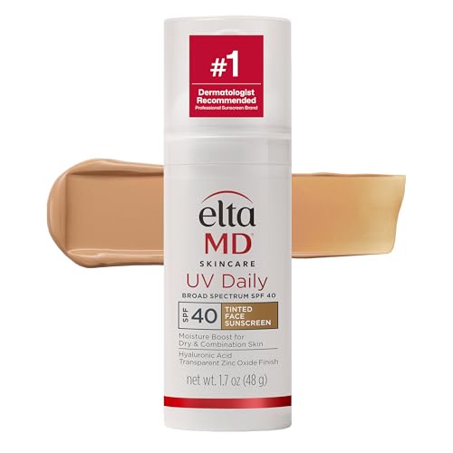 EltaMD UV Daily SPF 40 Face Sunscreen Moisturizer | Hydrates and Protects Dry Dehydrated Skin, Lightweight, No White Cast, Dermatologist Recommended, Available in Three Tints