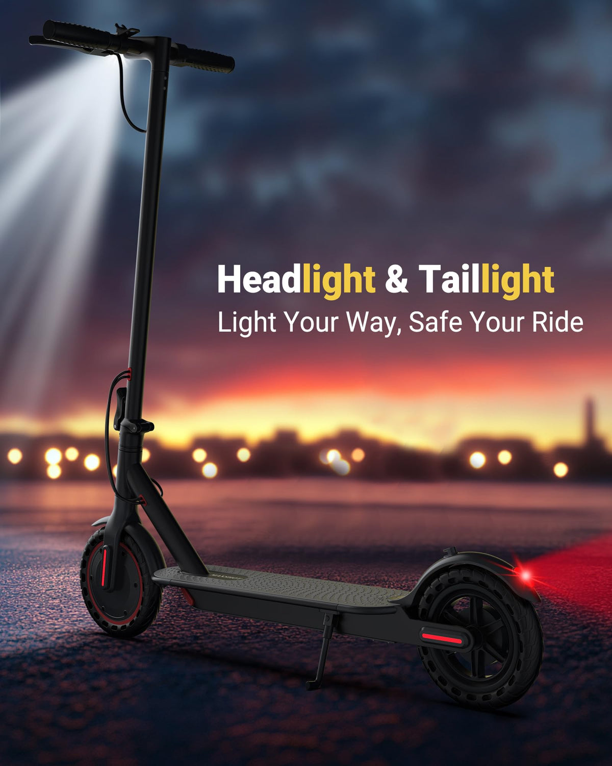 Maxshot Electric Scooter, 8.5" /10" /14" Tire, 16/19/22 Mph Top Speed, 12/16/21/27/28/49/50 Miles Long Range, Folding Escooter for Adults and Kids with Seat Bag, Dual Braking, Dual Suspension, App