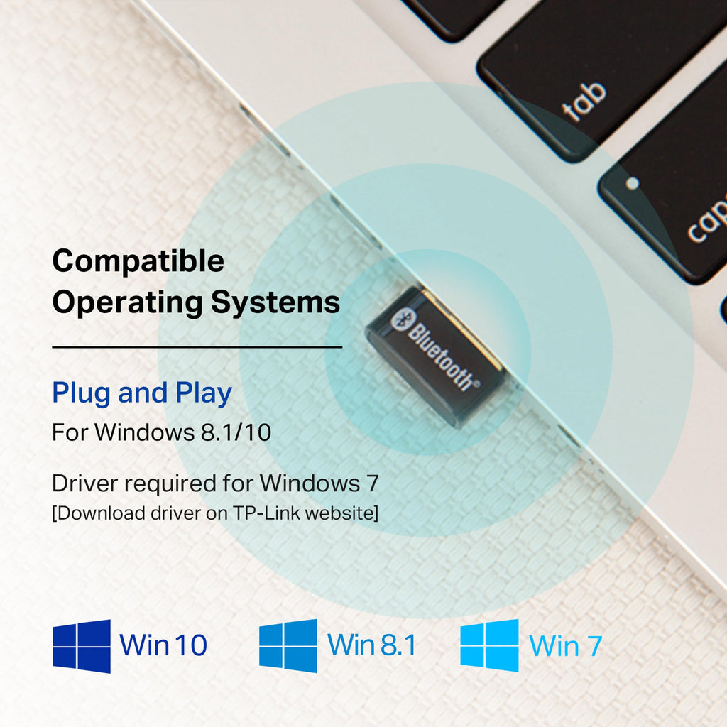 TP-Link USB Bluetooth Adapter for PC - Bluetooth 5.4 USB Dongle Receiver | Plug and Play, Nano Design, EDR & BLE, Supports Windows 11/10/8.1/7 for Desktop, Laptop, Keyboard, Mouse, etc (UB500）
