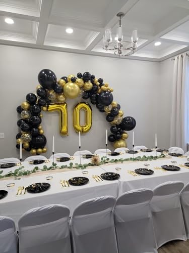 Gold 0 Balloon - Number Balloon 40 Inch, 0th Gold Birthday Decorations | Giant foil helium inflatable 10 20 30 40 50 Numbers Balloon Birthday Decorations, Gold Party Supplies for Women Men