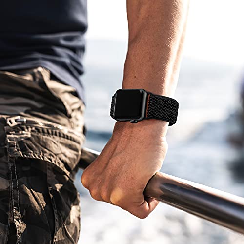 Lerobo Stretchy Nylon Band Compatible with Apple Watch Bands for Women Men | Soft Solo Loop Sport Strap for iWatch Series 12 11 10 9 8 7 6 5 4 3 2 1 SE Ultra 38/40/41/42/44/45/46/49mm, Breathable