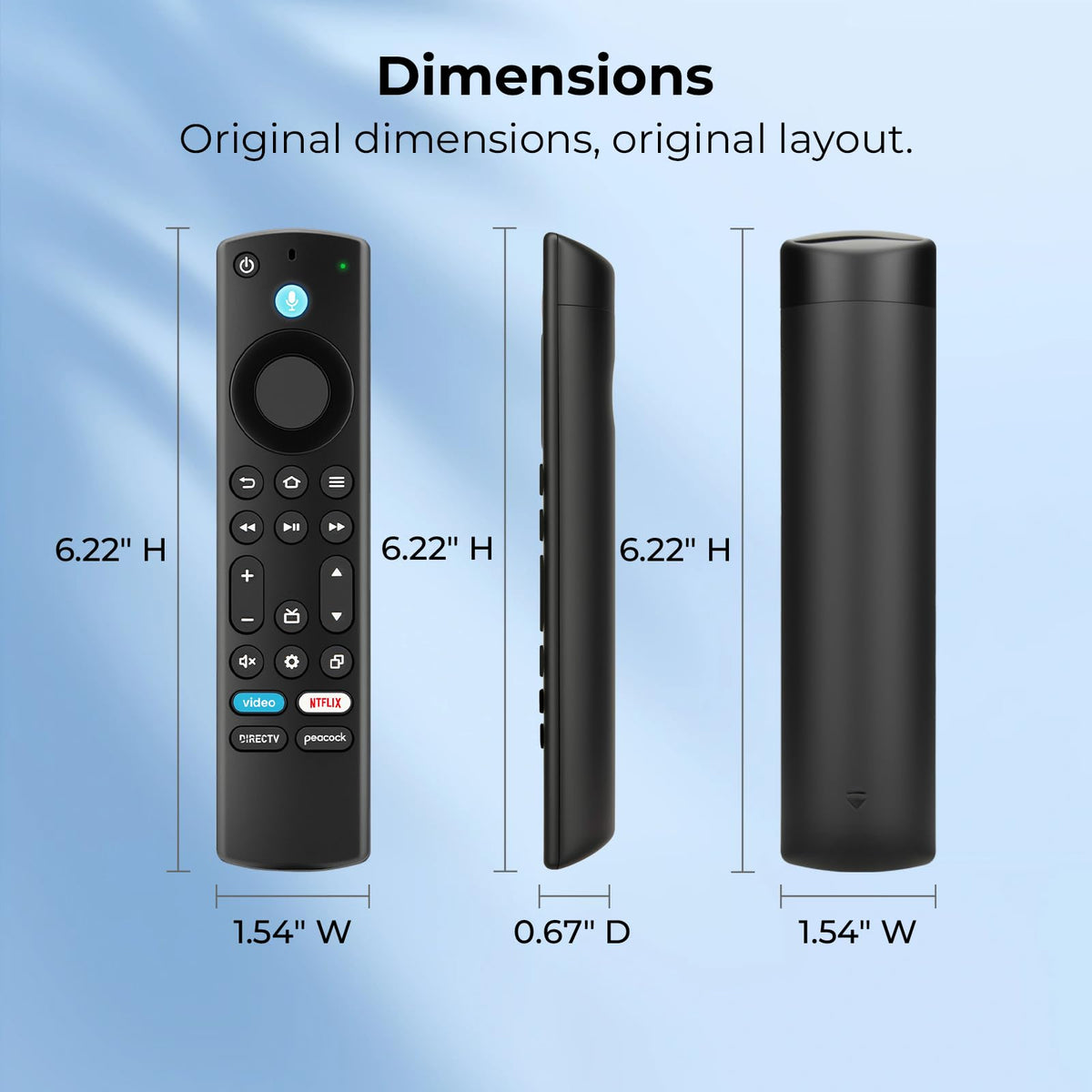 Replacement Remote for Fire Smart TV, with Voice Control | for Insignia/Toshiba/TCL/Hisense Fire Smart TV, Simple Setup, 1-Year Warranty - Not for Roku OS