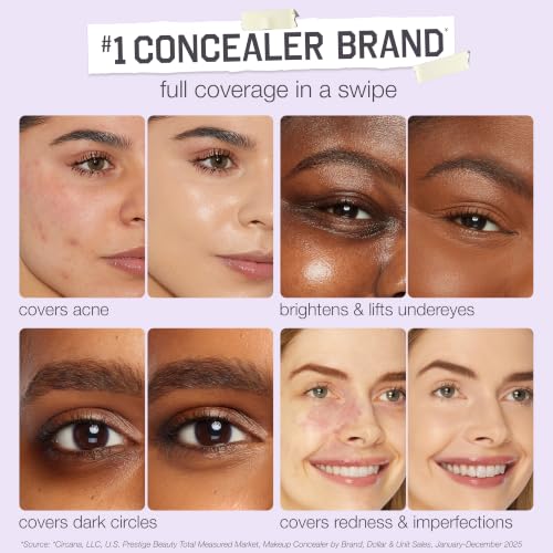 tarte shape tape concealer – Full-Coverage Creaseless Soft Matte Finish, Brightening Under-Eye & Face Makeup, 16hr Longwear, Vegan & Cruelty-Free