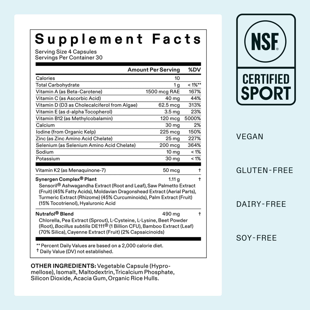 Nutrafol Women Hair Growth Supplements, Ages 18-44, 1-Month Bottle