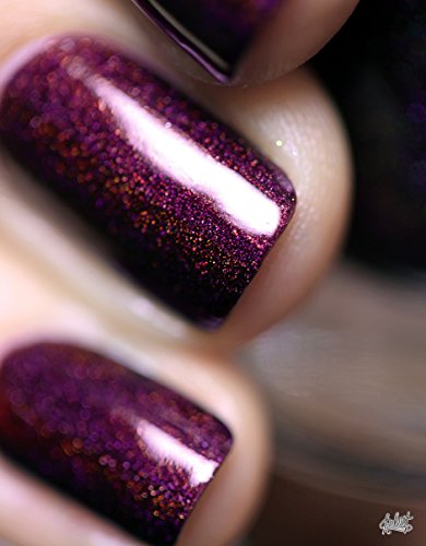 ILNP Black Orchid - Deep Burgundy Holographic Nail Polish, Long Lasting Non Gel, Chip Resistant, Non-Toxic, Vegan, Cruelty Free