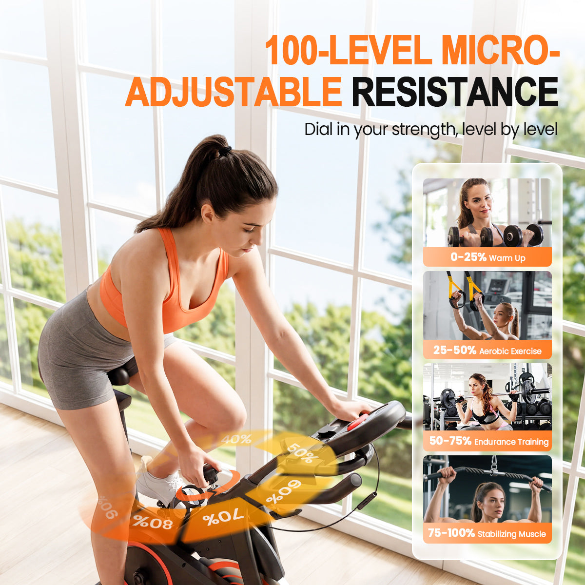 RELIFE Rebuild Your Life Compact Exercise Bike Indoor Cycling Bike Fitness Stationary Bike with Adjustable Resistance for Home Gym Workout 330LBS