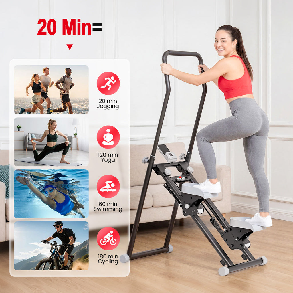 RELIFE REBUILD YOUR LIFE Upgraded Compact Stair Stepper for Home Gym Cardio Training Total Body Stairmaster Workout Machine with Extended Step Range