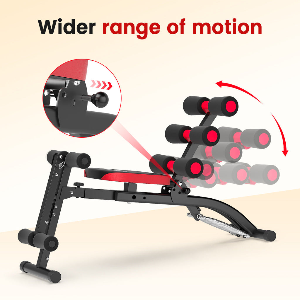 RELIFE REBUILD YOUR LIFE Foldable Ab Machine for Home Gym, Adjustable Ab Trainer & Sit Up Bench, Compact Core Workout Chair for Daily Fitness