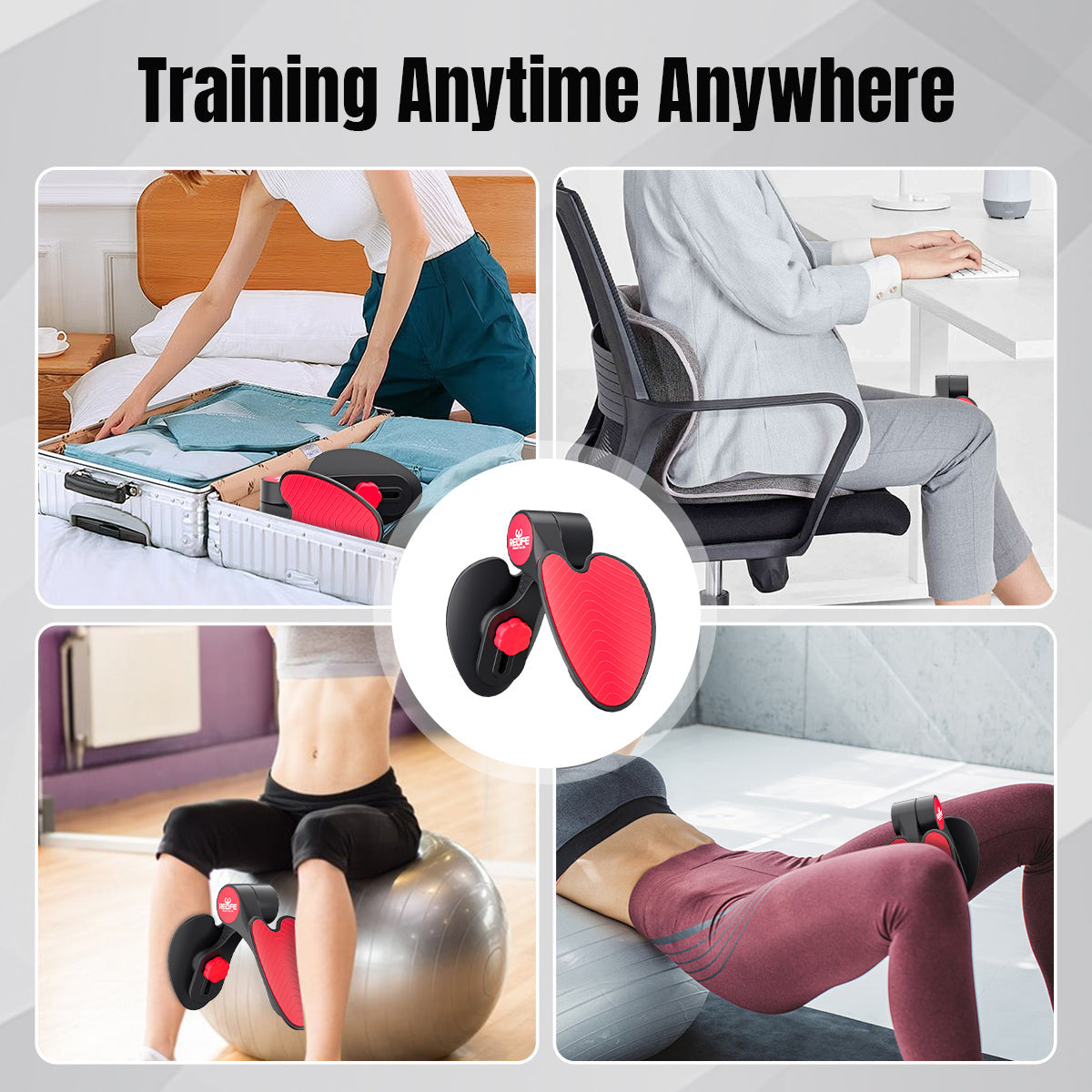 Thigh Exerciser Machine, Inner Leg Trainer, Thigh Trainer with Non-Slip Pads