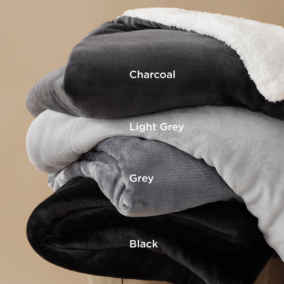 Bedsure GentleSoft Sherpa Fleece Throw Blanket for Couch, Non-Heated, Thick & Warm Cozy Comfort Christmas Blanket for Winter Fall, Soft Fuzzy Plush Throw Gifts for Women and Men, Grey, 50x60 Inches