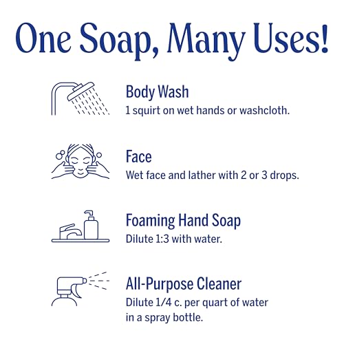 Dr. Bronner's Peppermint Pure-Castile Liquid Soap, Hand Soap, 32 oz | 18-in-1 Uses: Body Wash & Hand Soap for Men and Women, Shampoo, Face, Laundry, Floors, Cars, Pets - Fair Trade & Organic Oils