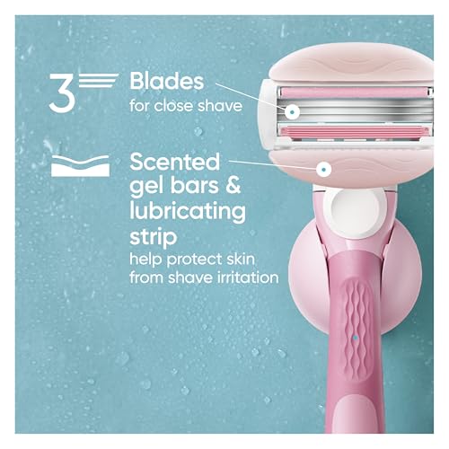 Gillette Venus ComfortGlide White Tea 4 count, with Gillette Venus ComfortGlide plus Olay 2 count, Women's Razor Blade Refills